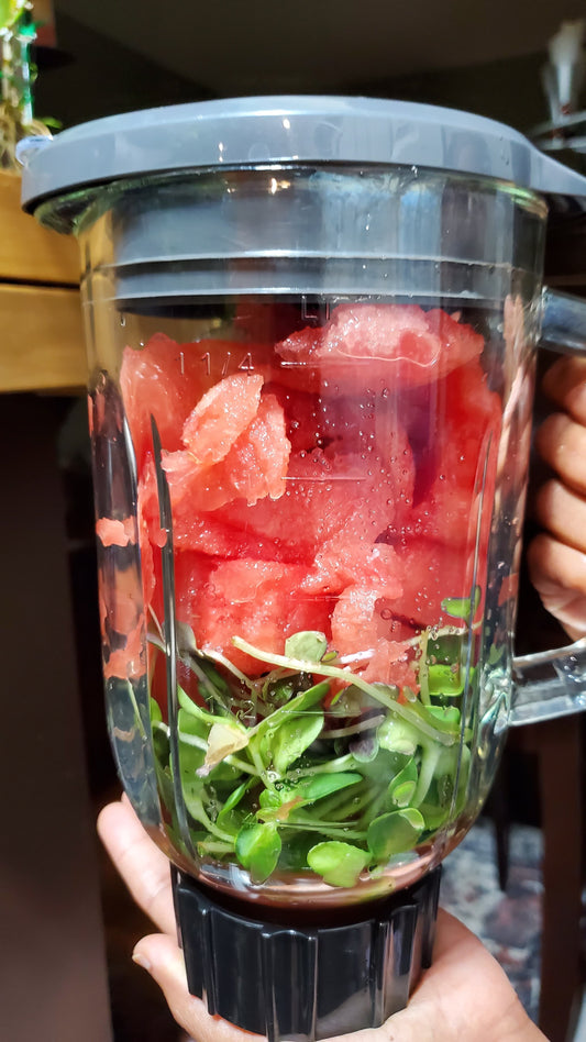 Sunflower Microgreen & Watermelon Smoothie